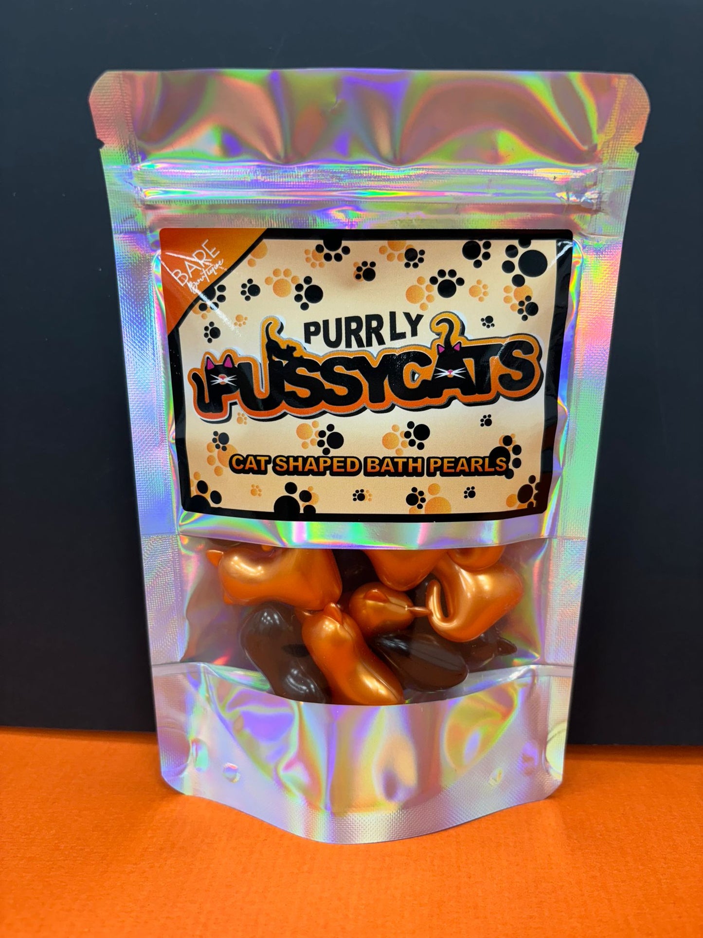 Cat, cat lovers gift, Bath Pearls, retro gifts, scented oil, christmas, birthday, 90s gifts