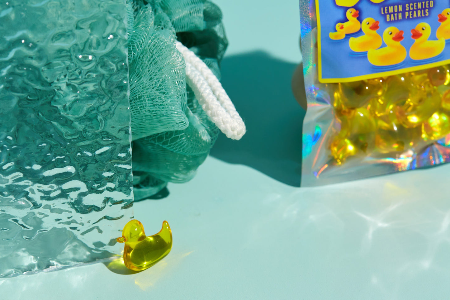 Lemon Duck Bath Pearls - Pack of 10.