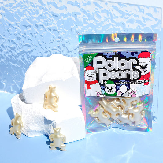 christmas, polar bears, christmas gift, stocking filler, Bath Pearls, retro gifts,  scented oil, christmas, birthday, 90s gifts